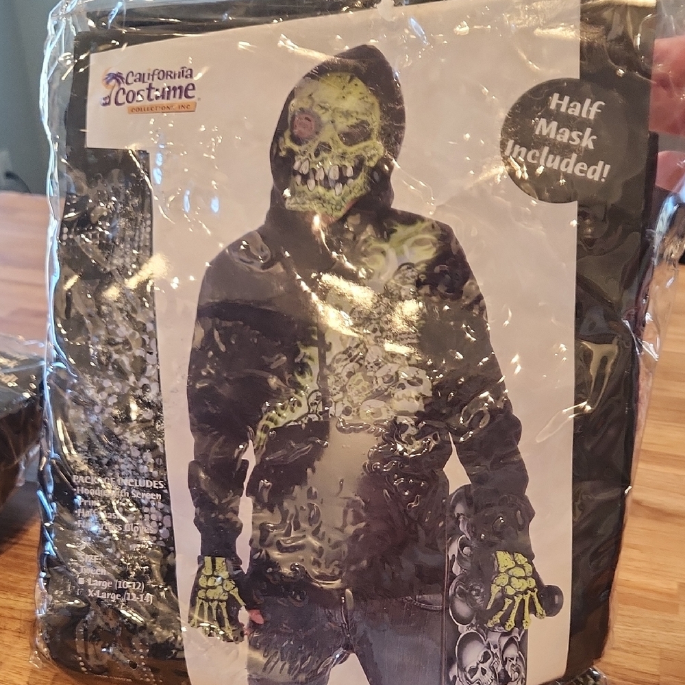California Costumes Bone Chiller Hoodie with Skull Design